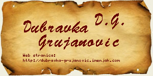 Dubravka Grujanović vizit kartica